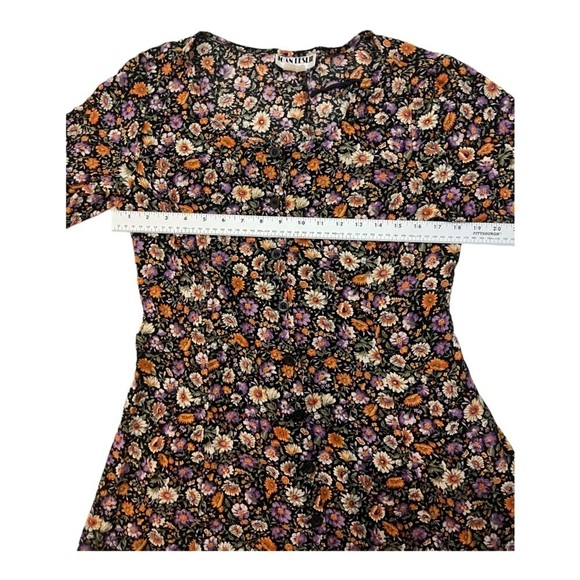 Joan Leslie Vintage Floral Button Down Dress 14 Petite - Picture 6 of 10